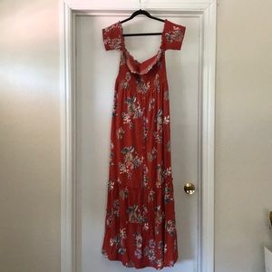 Xhilararion Floral Maxi Dress